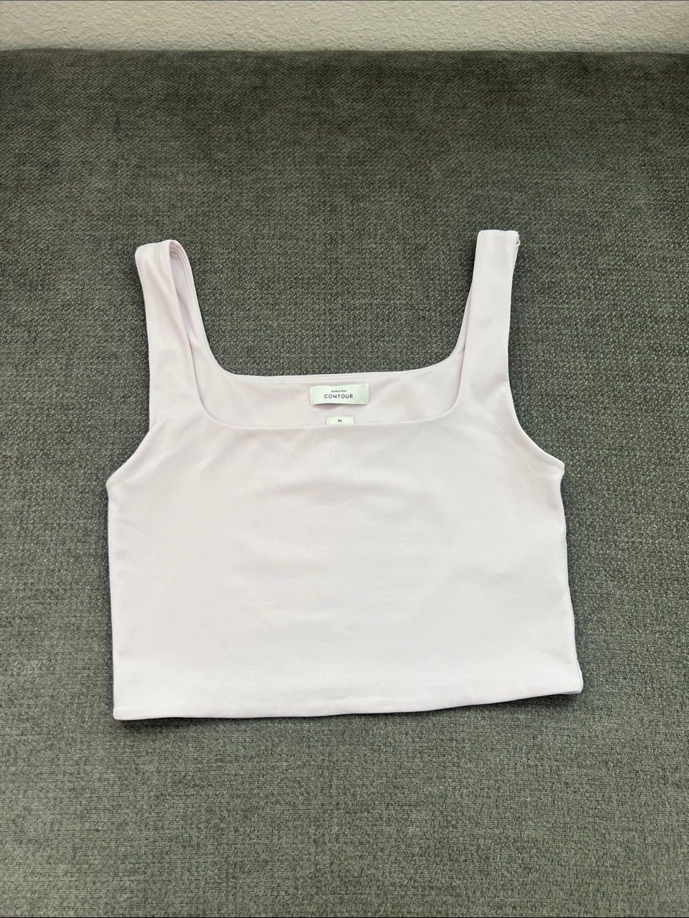 Babaton Square-Neck Crop Tank - Pale Pink